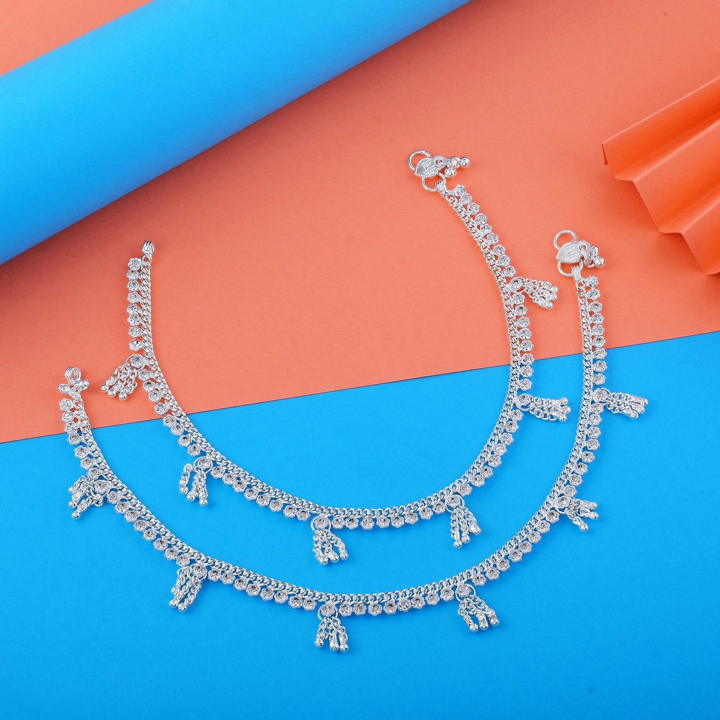 Traditional Oxidized Silver Ghungroo Anklets | Handcrafted Ethnic Bridal Payal for Women and Girls