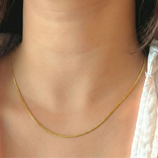Essential Premium Wheat Chain Necklace – Sleek Minimalist Daily Wear Chain for Men & Women