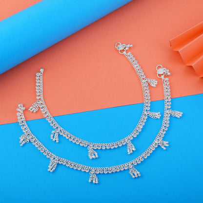 Traditional Oxidized Silver Ghungroo Anklets | Handcrafted Ethnic Bridal Payal for Women and Girls