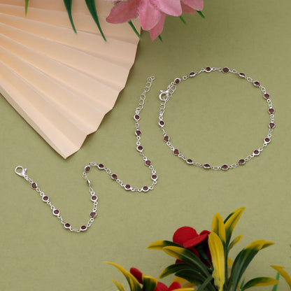 Classic With Simple Handmade Finish For Traditional Adjustable Anklets (Pair)