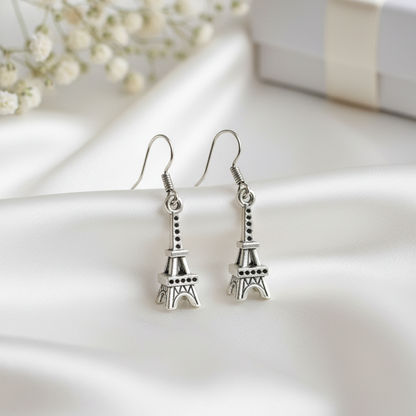 Eiffel Tower Silver Earrings – Paris Inspired Trendy Jewellery for Women