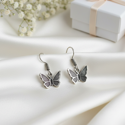 Sparkly Butterfly Drop Earrings