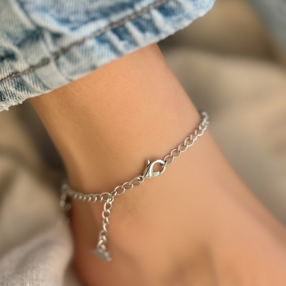 Handcrafted Black Beaded Elephant Charm Adjustable Anklets - Pair