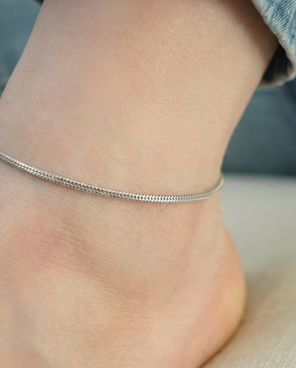 Classic Silver Bell Charm Anklet – Handcrafted Boho Jewelry (Pair)