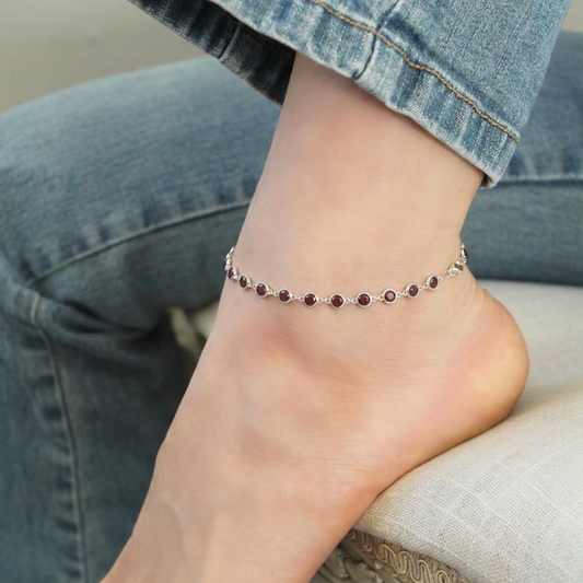 Classic With Simple Handmade Finish For Traditional Adjustable Anklets (Pair)