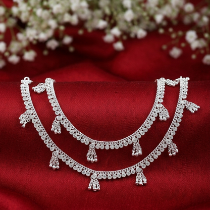 Traditional Oxidized Silver Ghungroo Anklets | Handcrafted Ethnic Bridal Payal for Women and Girls