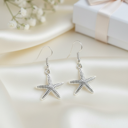 Starfish Silver Earrings