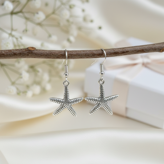Starfish Silver Earrings
