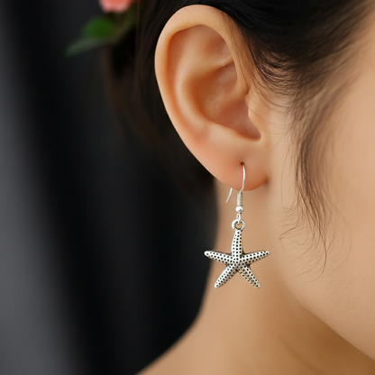 Starfish Silver Earrings