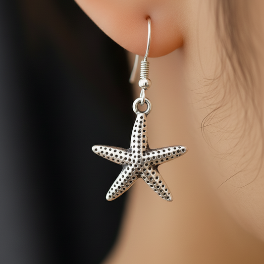 Starfish Silver Earrings