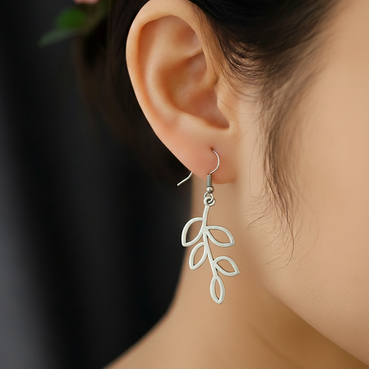 Elegant Openwork Leaf Dangle Earrings | Nature Lover Gift