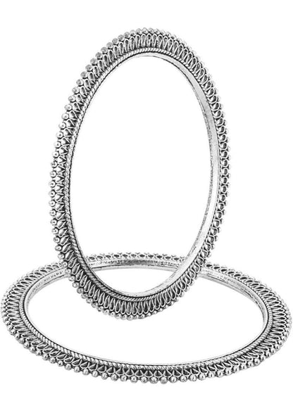 Oxidized Filigree Silver Chudiya