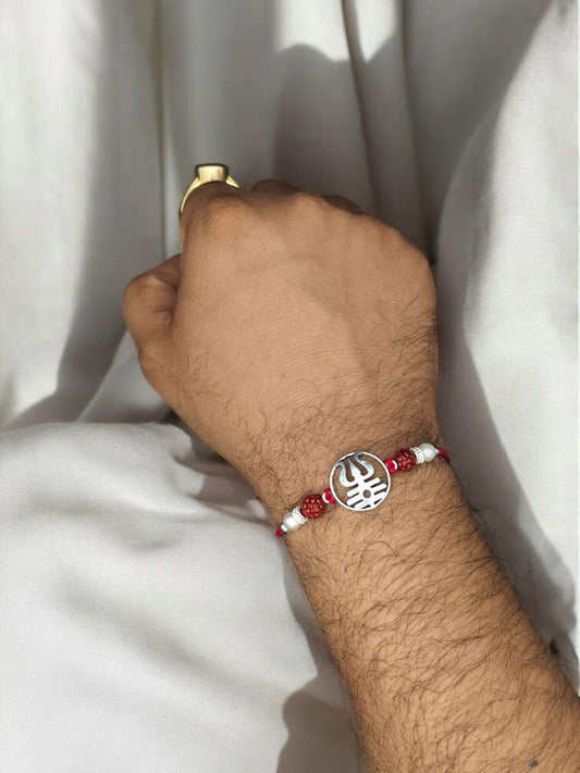 Traditional Best Silver Trishul Rakhi | Raksha Bandhan Blessings For Brother