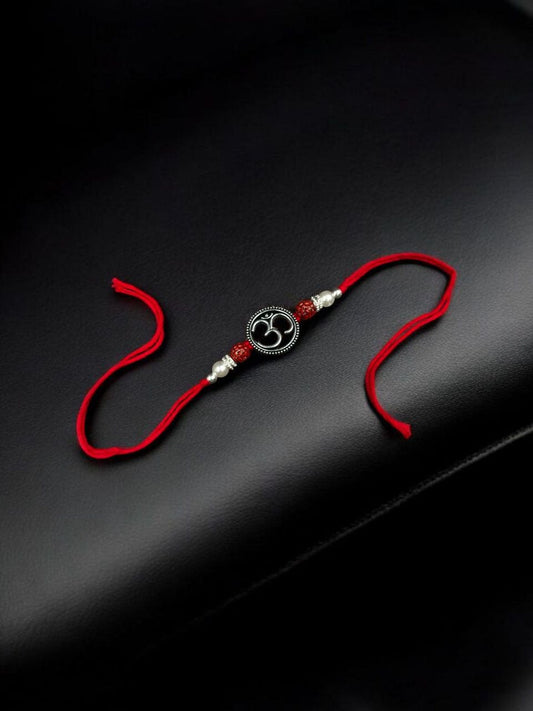 Silver Plated Om Rakhi | Best Rakhis for Raksha Bandhan