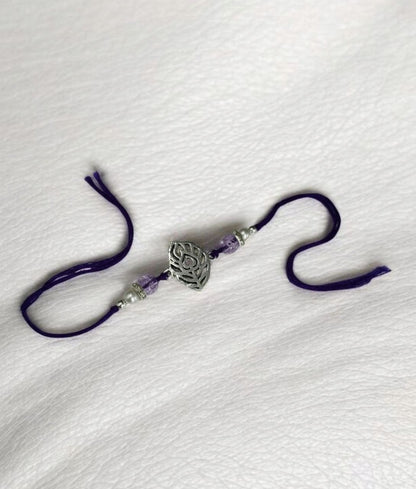 Latest Silver Krishna Mor Pankh Rakhi