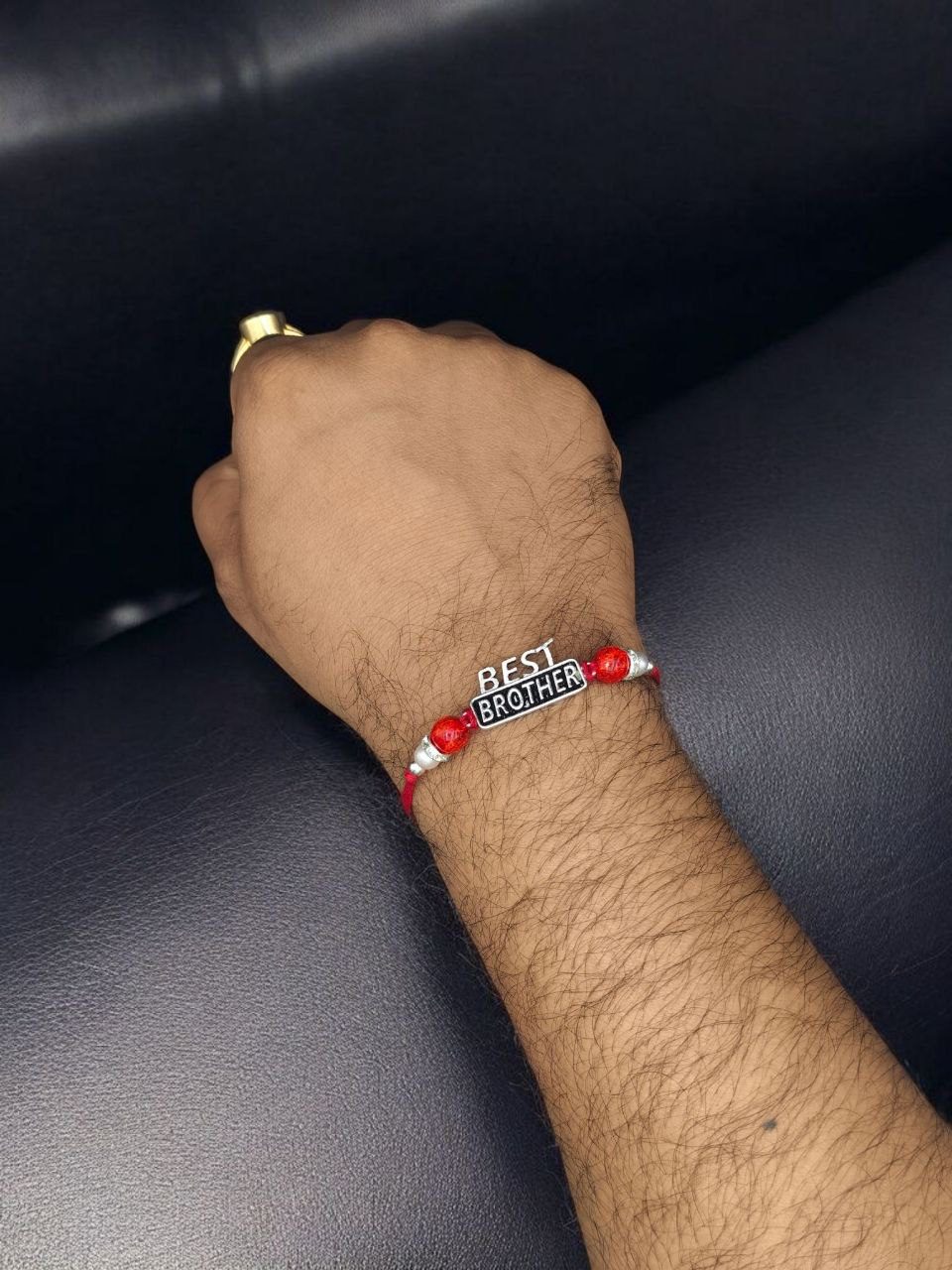 Oxidized Silver Best Brother Rakhi