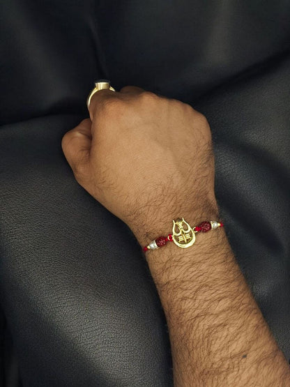 Premium Trishul Rakhi | Oxidized Gold Plated Perfect for Beloved Brother
