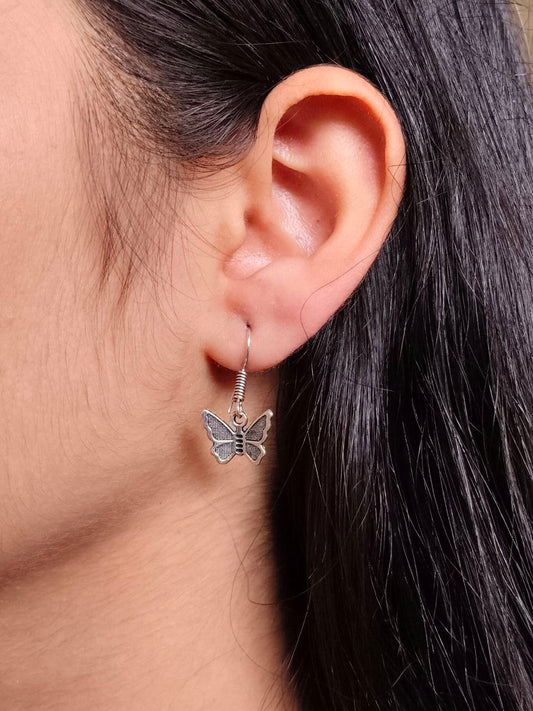 Sparkly Butterfly Drop Earrings
