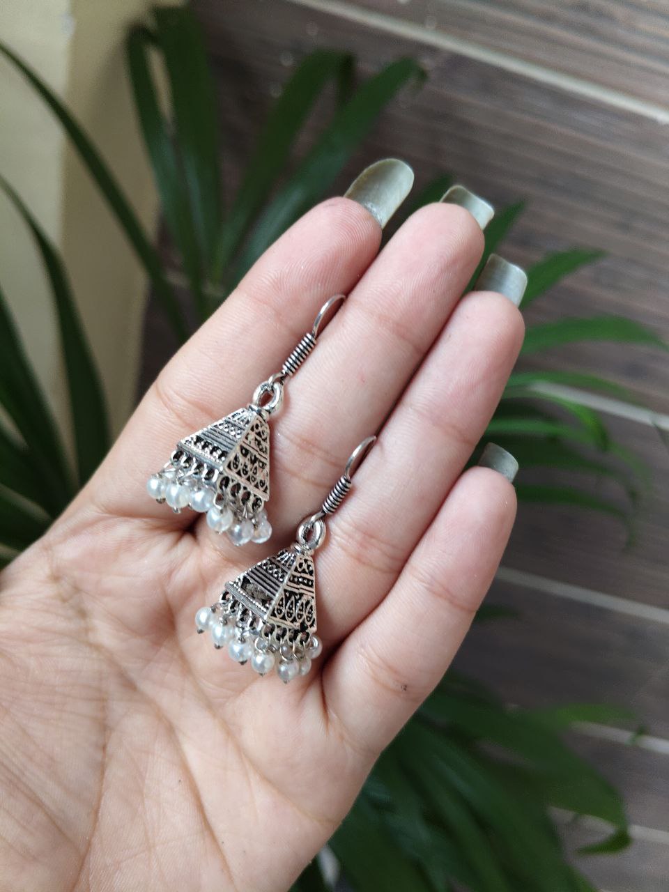 Ethnic Pyramid Pearl Jhumki | Traditional Indian Earrings