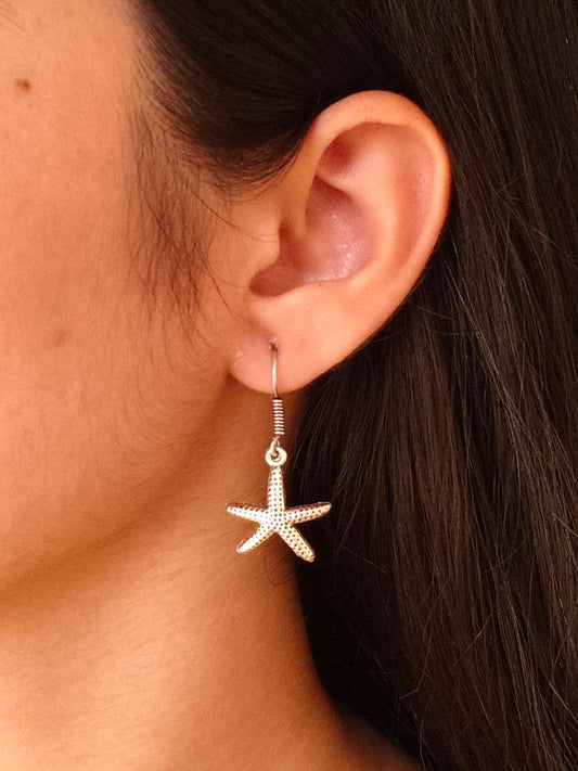 Starfish Silver Earrings