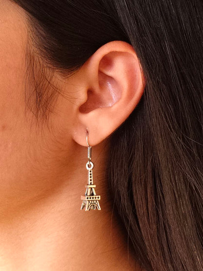Eiffel Tower Silver Earrings – Paris Inspired Trendy Jewellery for Women
